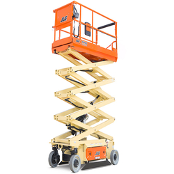 Find the best price on a four-wheel Mobile Scissor Lift at Morgan Ingland FZ LLC—designed for smooth mobility and reliable vertical lifting on any worksite from MORGAN INGLAND FZ LLC