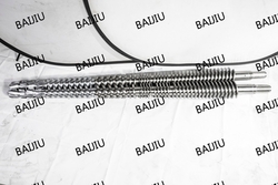 SKD bushing conical twin barrel screw manufacturing China for PVC Crusted foam board from BAIJIU MACHINERY EQUIPMENT CO., LTD