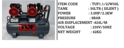 TUF1.1/2JW50L – TUF Silent Type Oil Free Air Compressor 50Liter in Dubai from ADAMS TOOL HOUSE