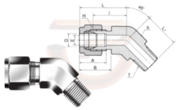  45° Male Elbow from RENAISSANCE FITTINGS AND PIPING INC