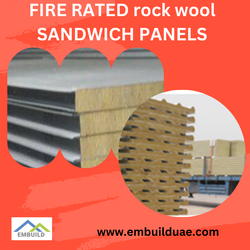 Fire rated rock wool sandwich panels  supplier in UAE/ Oman/ Qatar/ Bahrain/ Kuwait/ Saudi Arabia/GCC/Middle east