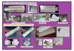 PVC Coving and Aluminum Coving for cleanrooms and cold rooms