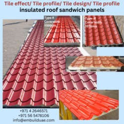 Tile profile roof panels from EMBUILD MATERIALS LLC.