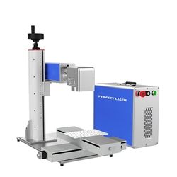 PEDB-400E 20w 300x300mm Metal tag Fiber laser engraver with electric moving table