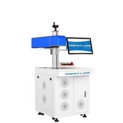 PEDB-400F 3D Metal Fiber Laser Engraver 100w with computer and table for tumble safety lock printing from PERFECT LASER (WUHAN) CO., LTD