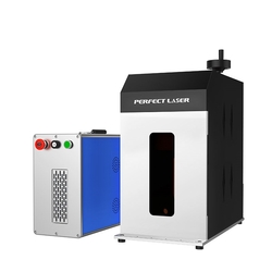 PEDB-400BII with safety closed 30w desktop Jewelry metal steel fiber laser engraver from PERFECT LASER (WUHAN) CO., LTD