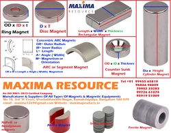 NEODYMIUM MAGNETS from MAXIMA RESOURCE 