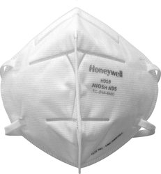 Honeywell H919 NIOSH N95 Disposable Mask 95% Filteration Efficiency, White for Unisex Fold Design (Pack Of 5)