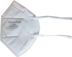 Honeywell H919 NIOSH N95 Disposable Mask 95% Filteration Efficiency, White for Unisex Fold Design (Pack Of 5)