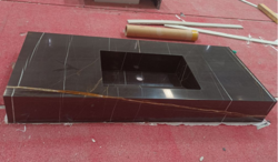 Luxury Natural Lauren Black Gold Marble/ Marble Sl ...