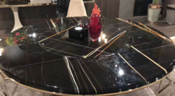 Luxury Natural Lauren Black Gold Marble/ Marble Slab for Sculpture Fountain Wall Panel Floor Tiles Hous