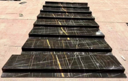 Luxury Natural Lauren Black Gold Marble/ Marble Slab for Sculpture Fountain Wall Panel Floor Tiles Hous