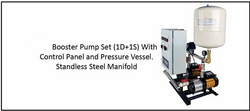 Booster Pump Set [1D+1S] with Pressure Vessel, Control Panel & Stainless Steel Manifold