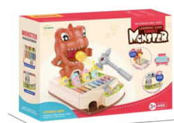Multifunctional dinosaur Play the piano Ejection game Whack a Mole
