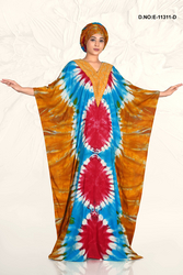Bohemian Tie Dye Embroidered Farasha