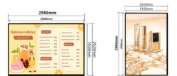 Meters Wall mountedLEDDisplay (3X2)