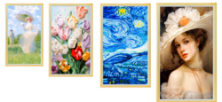 Museum LCD Screen with Painting Frame