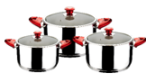 STAINLESS STEEL "ELIT COLLECTION DEEP POT"-Size(16 cm 18 cm 20 cm)