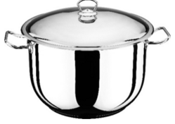 MERKUR COLLECTION -Classic Deep Stainless Steel Cooking Pot