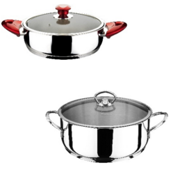 Stainless Steel Pot - "ELIT COLLECTION  SINGLE FLAT POT"