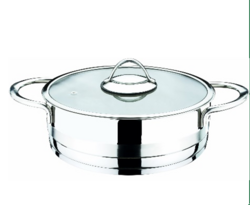 Stainless Steel Pot - "PLATINIUM COLLECTION  SINGLE FLAT POT"