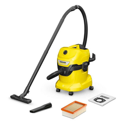 Karcher 1.628-203.0 WD4 Wet and Dry Vacuum Cleaner, 20L, 1000W, Plastic Body