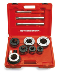 Rothenberger 070892X Super Cut - Manual Pipe Threader Set - 8 Pieces, 1/2 - 2 In. BSPT