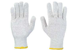 Bleached Cotton Knitted Safety Gloves(GSD)