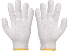 Bleached Cotton Knitted Safety Gloves(BCK60)
