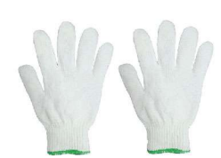 Bleached Cotton Knitted Safety Gloves(GOW)