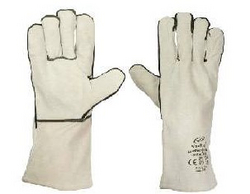 LEATHER WELDING GLOVES WITH PIPING - 14" from SKANDA INTERNATIONAL FZ LLE