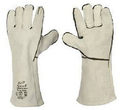 LEATHER WELDING GLOVES WITH PIPING - 16" from SKANDA INTERNATIONAL FZ LLE