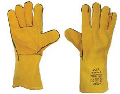  Leather Welding Gloves with Piping - 14" from SKANDA INTERNATIONAL FZ LLE