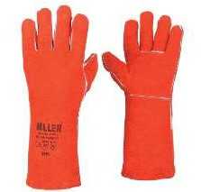  Leather Welding Gloves with Piping 15.5"