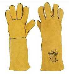  Leather Welding Gloves with piping - 16"