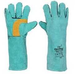  Hockey Palm Leather Welding Gloves with piping - 16" from SKANDA INTERNATIONAL FZ LLE