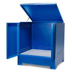 4 Drum Hazmat Storage Locker, Blue from MORGAN INGLAND FZ LLC