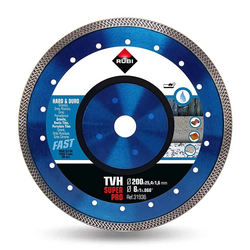 Rubi 31936 TVH-200-SUPERPRO 8 In. Continuous Diamond Saw Blade (200mm) - for Granite, Rustic Tiles, Clinker, Quartzite, Porcelain Tiles and Slate Cutting