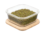 Nikko square glass food storage with bamboo lid