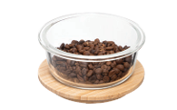 Nikko round glass food storage with bamboo lid