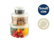 Hokkaido round food storage container set 