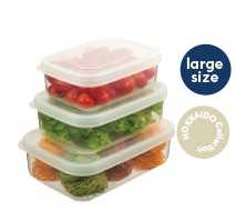 Hokkaido rectangular food storage container set