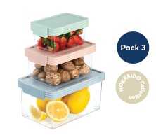Set of 3 Rectangular Food Containers