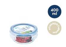 Nikko round glass storage container