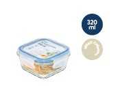 Nikko square glass storage container