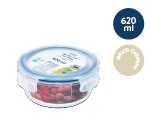 Nikko round glass storage container