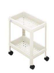 Tokyo 2-tier multi-purpose rolling shelf