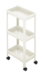Tokyo 3-tier multi-purpose rolling shelf