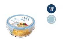 Nikko round glass storage container from SKANDA INTERNATIONAL FZ LLE
