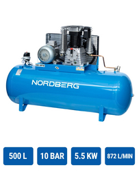 Piston compressor 500l, 872 l/min, 31 CFM, 3 Phase NORDBERG NC500/880